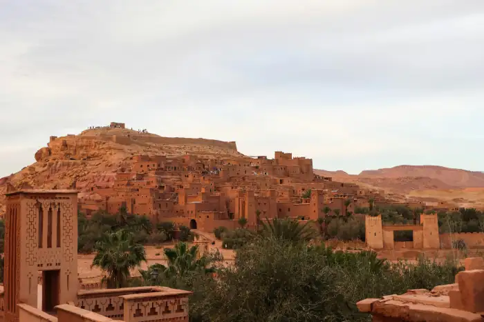 UNESCO World Heritage Ait Benhaddou kasbah in Morocco Atlas Mountains