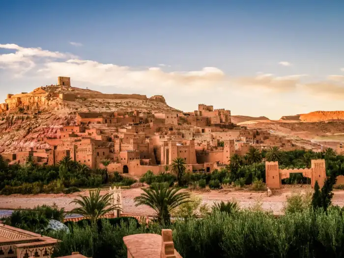 UNESCO World Heritage Ait Benhaddou kasbah in Morocco during 4-day luxury Sahara tour